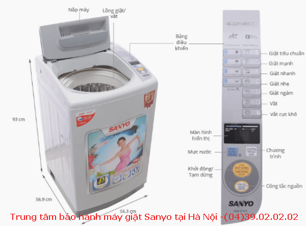 trung tâm bảo hành máy giặt sanyo tại hà nội