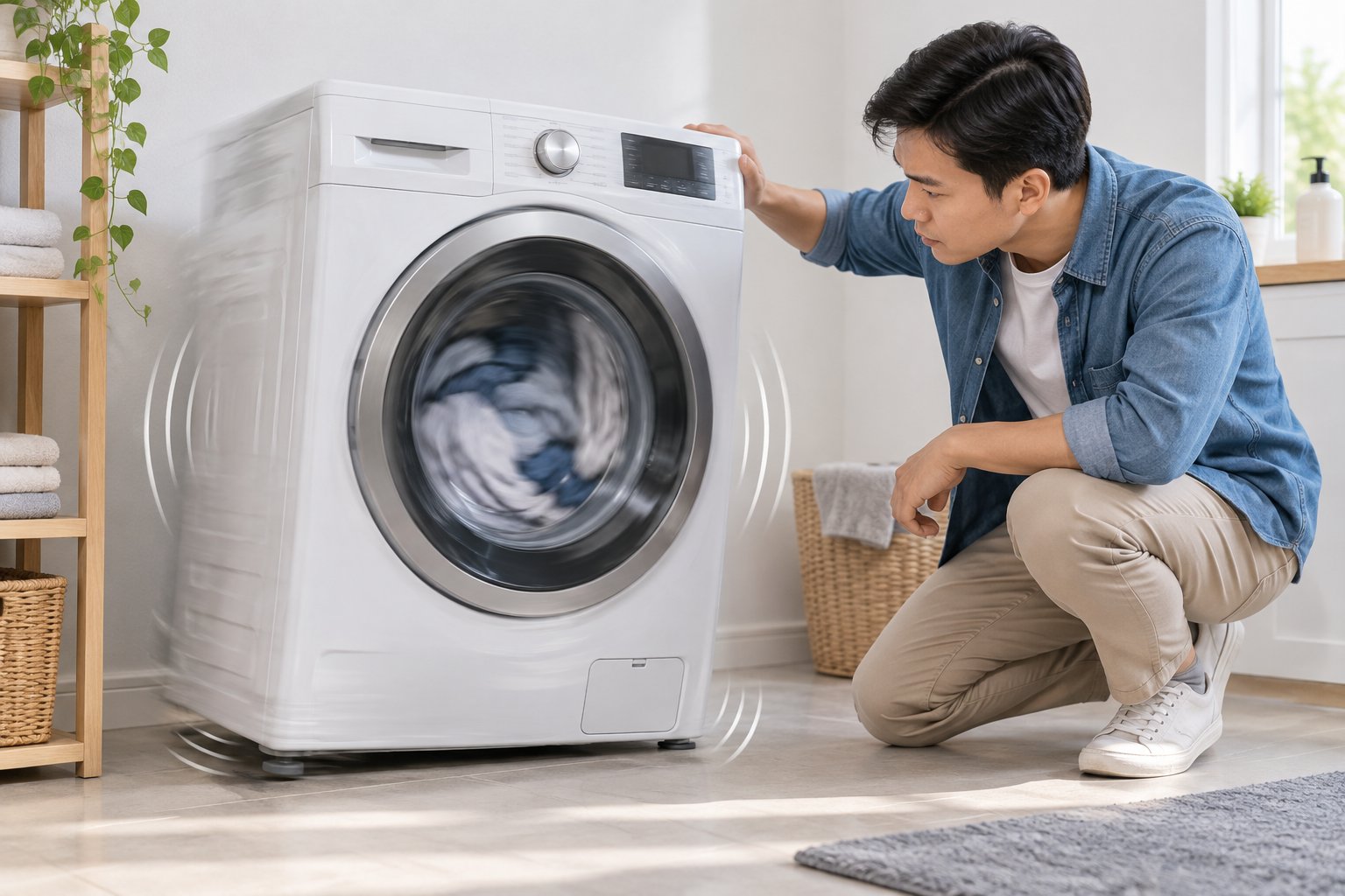 Máy giặt rung lắc mạnh khi vắt: Cách kiểm tra