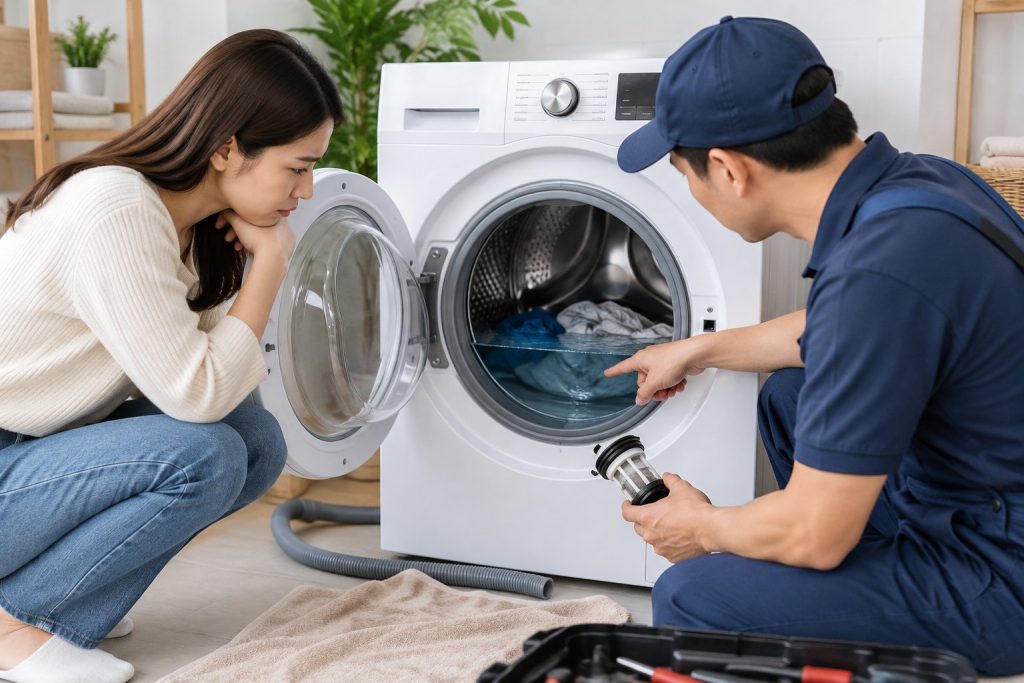 Máy giặt không xả nước: Kiểm tra và xử lý an toàn 4 Máy giặt không xả nước: Kiểm tra và xử lý an toàn