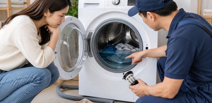 Máy giặt không xả nước: Kiểm tra và xử lý an toàn