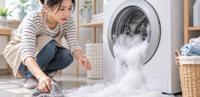 Máy giặt bị trào bọt: Nguyên nhân và cách xử lý