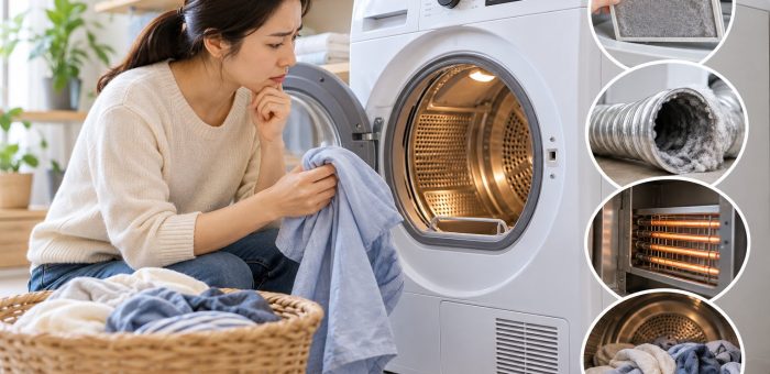 Máy sấy quần áo không nóng: 7 bước kiểm tra