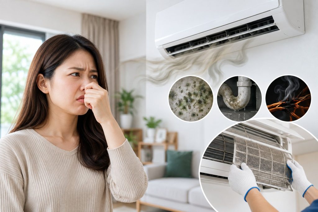 Điều hòa có mùi hôi khi bật: Nhận biết và xử lý