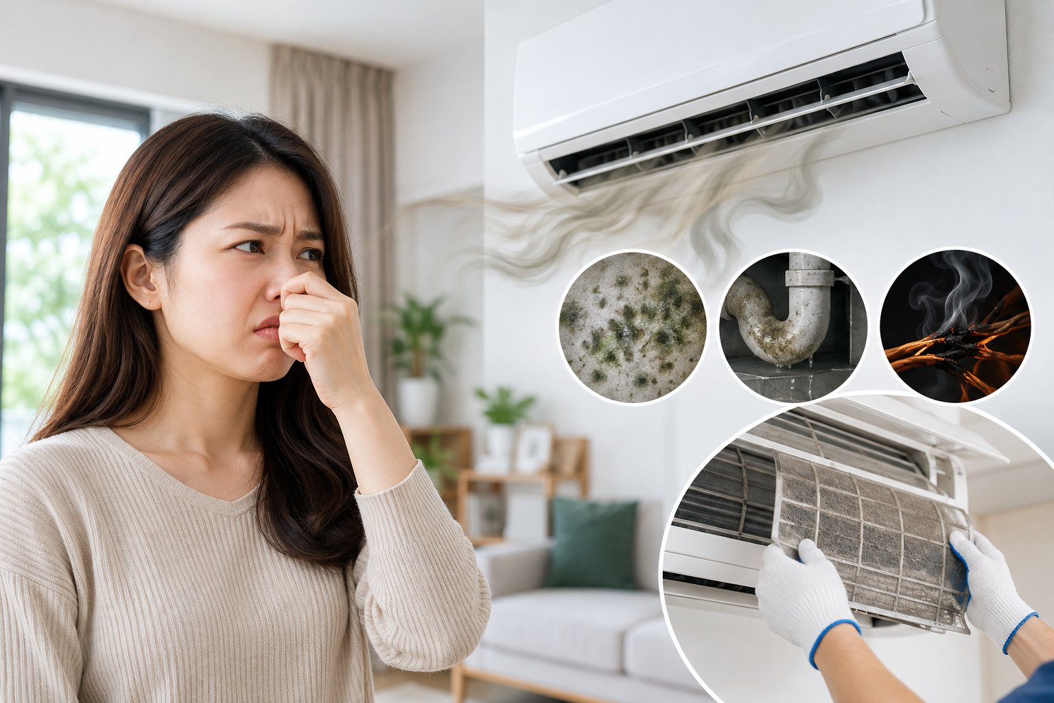 Điều hòa có mùi hôi khi bật: Nhận biết và xử lý