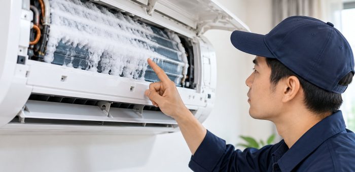 Điều hòa đóng tuyết dàn lạnh: Nguyên nhân, xử lý
