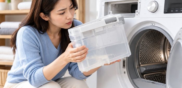 Máy sấy báo đầy bình nước dù đã đổ: Cách xử lý