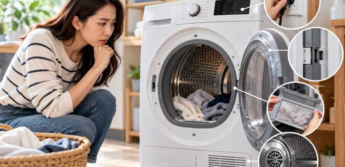 Máy sấy quần áo dừng giữa chừng: Cách xử lý
