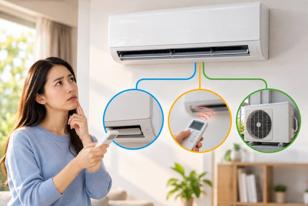 Điều hòa bật không lên: Cây chẩn đoán an toàn