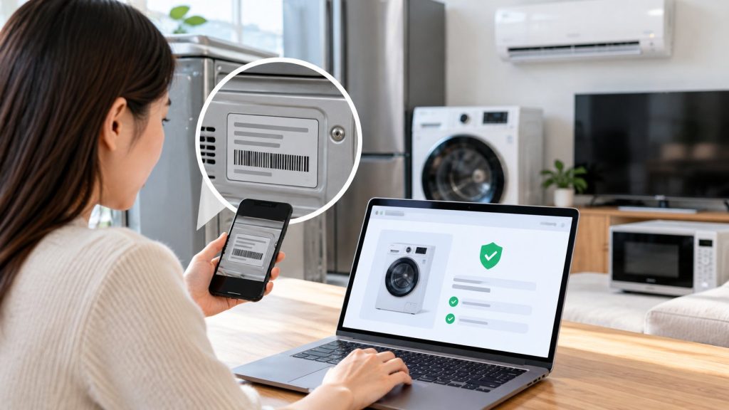 Tra cứu bảo hành điện máy bằng số serial