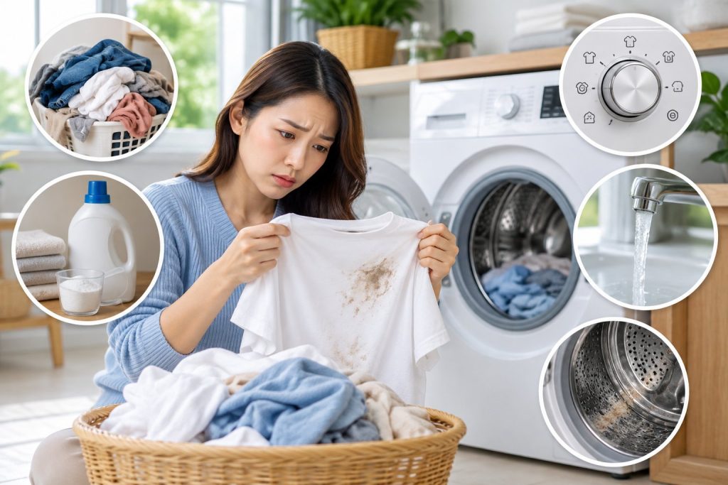 Máy giặt giặt không sạch: 5 nhóm nguyên nhân