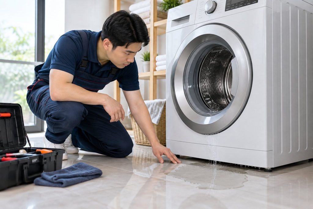 Máy giặt bị rò nước: Cách kiểm tra an toàn