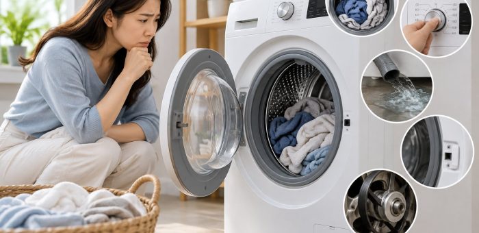 Máy giặt không vắt: Cách xác định nguyên nhân