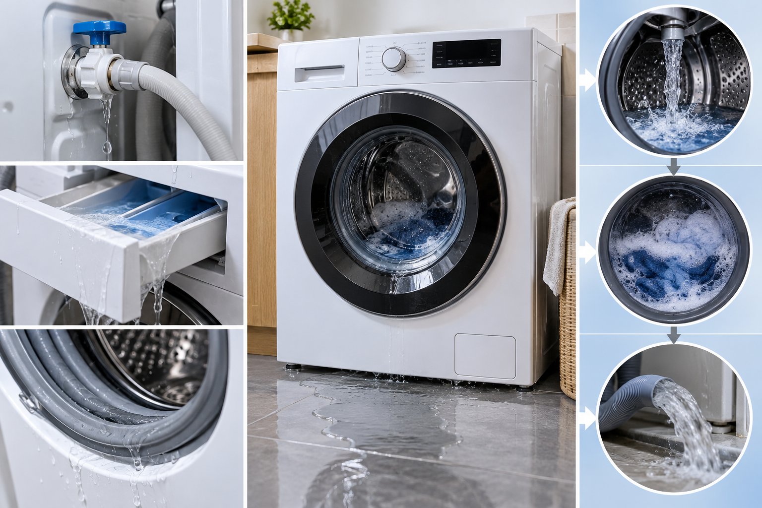 Máy giặt bị rò nước: Cách kiểm tra an toàn 2 Ảnh minh hoạ: Máy giặt bị rò nước: Cách kiểm tra an toàn