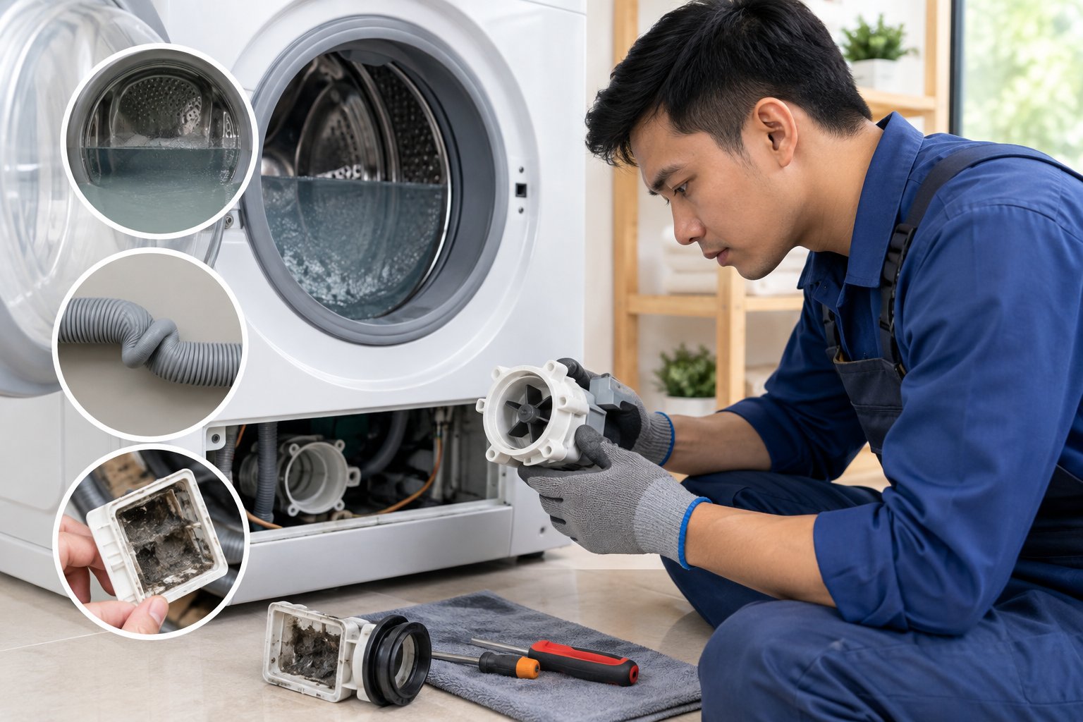 Máy giặt không xả nước: Kiểm tra và xử lý an toàn 3 Ảnh minh hoạ: Máy giặt không xả nước: Kiểm tra và xử lý an toàn
