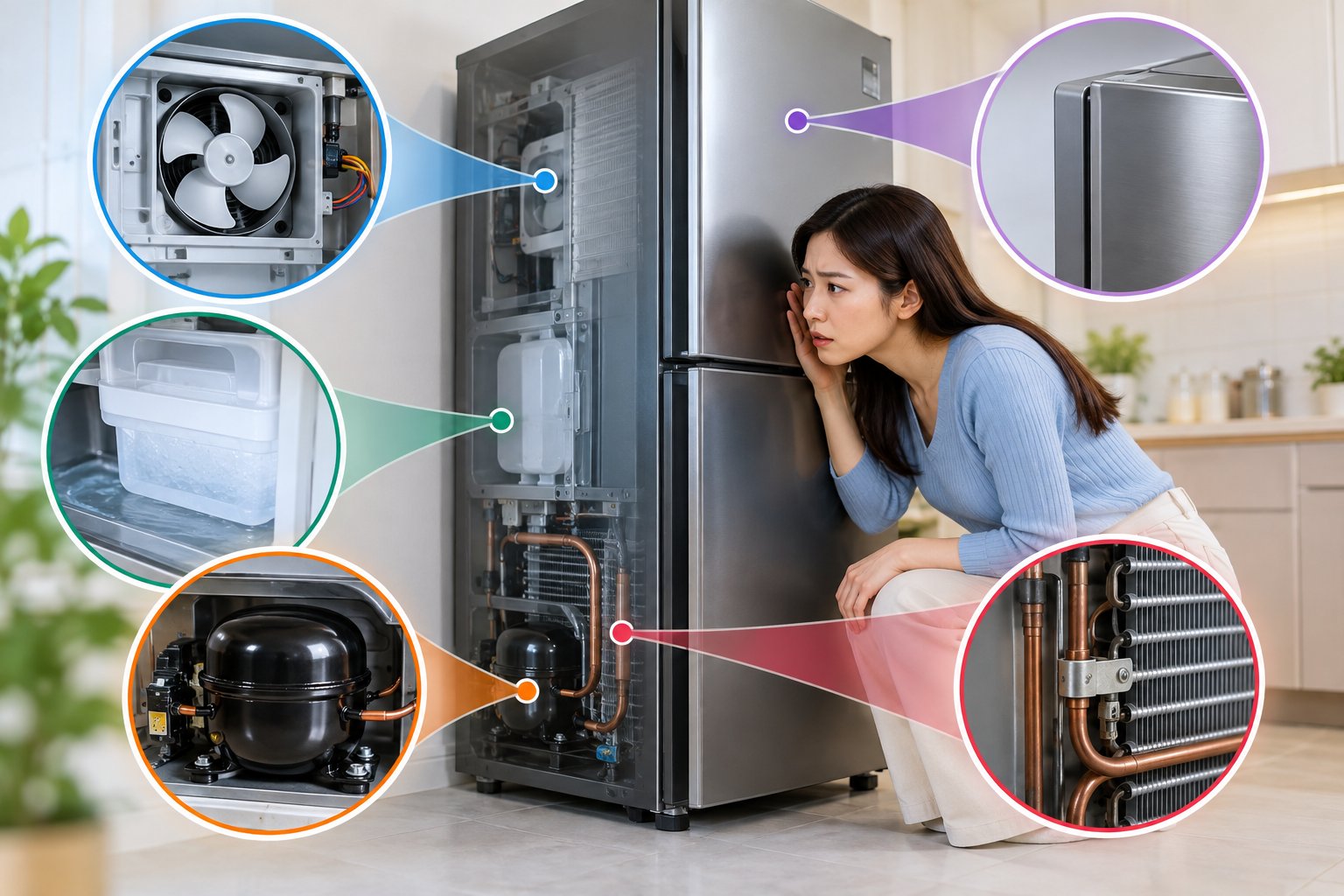 Tủ lạnh kêu to bất thường: Cách nhận biết sự cố 2 Ảnh minh hoạ: Tủ lạnh kêu to bất thường: Cách nhận biết sự cố