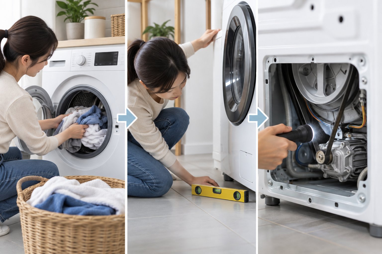 Máy giặt rung lắc mạnh khi vắt: Cách kiểm tra 3 Ảnh minh hoạ: Máy giặt rung lắc mạnh khi vắt: Cách kiểm tra