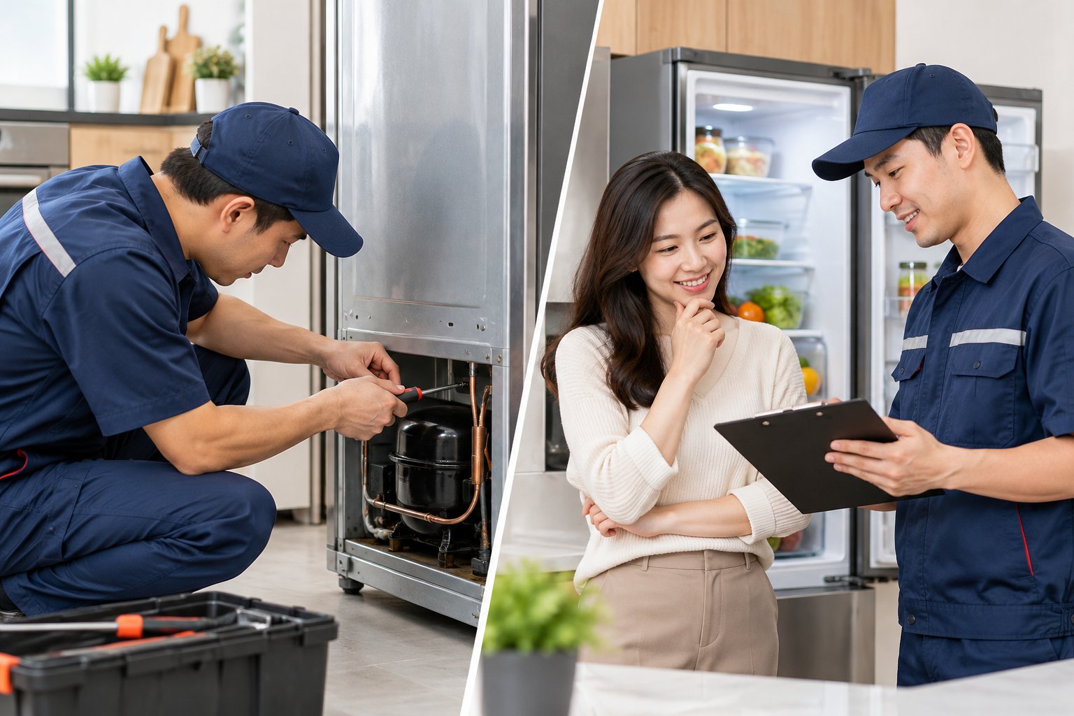 Sửa tủ lạnh tại nhà quận Hoàng Mai: đặt lịch đúng cách 4 Ảnh minh hoạ: Sửa tủ lạnh tại nhà quận Hoàng Mai: đặt lịch đúng cách