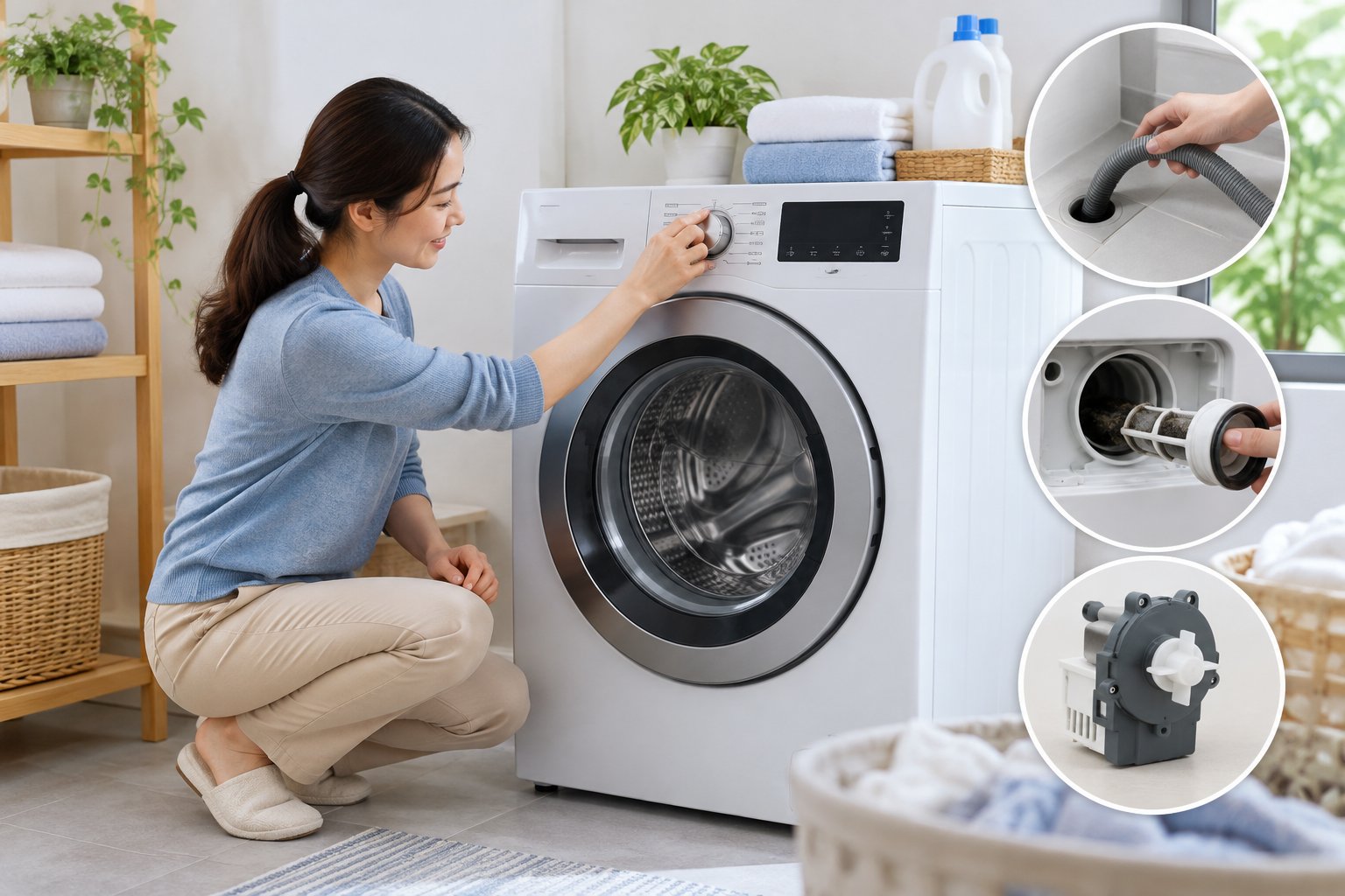 Máy giặt không xả nước: Kiểm tra và xử lý an toàn 4 Ảnh minh hoạ: Máy giặt không xả nước: Kiểm tra và xử lý an toàn